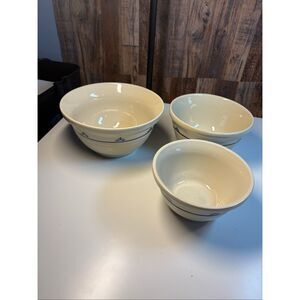 Roseville Ohio FP USA Ceramic Mixing Bowl Set friendship pattern